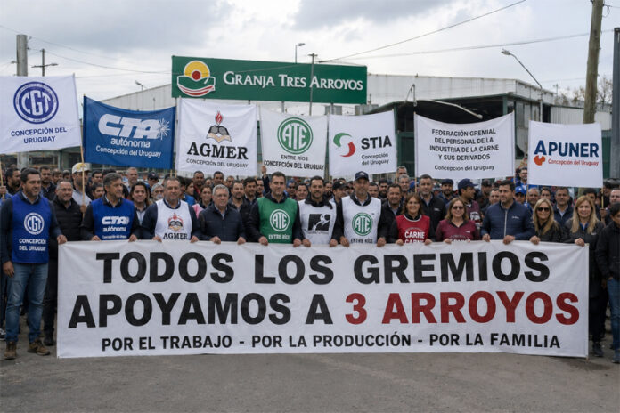 Gremios marcharán en defensa de los trabajadores de la planta La China de Granja Tres Arroyos. - imagen de origen