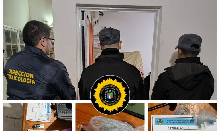 Allanamiento por narcomenudeo luego de denuncia por intoxicación en Federación - imagen de origen