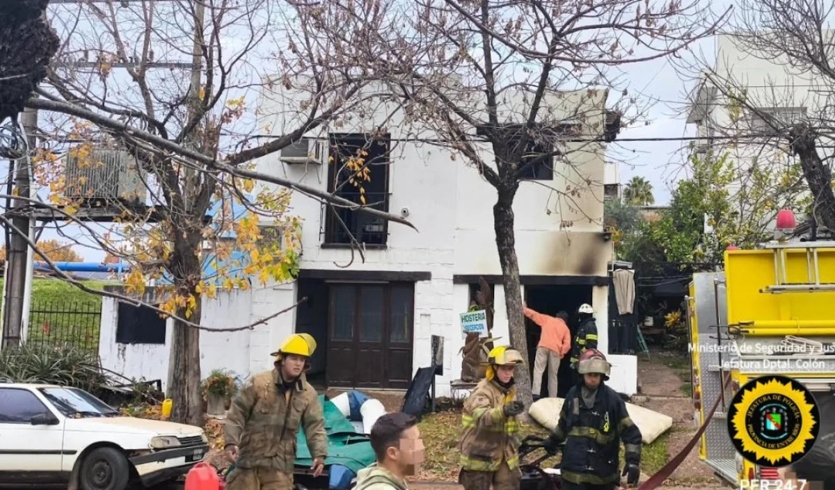 Detuvieron a un hombre por un incendio intencional en una vivienda de Colón - imagen de origen