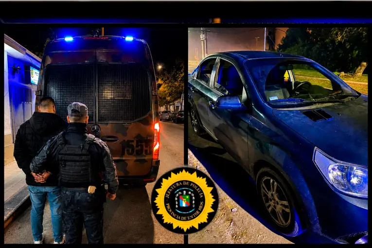 Persecución policial en Paraná terminó con un detenido y secuestro de cocaína y marihuana - imagen de origen
