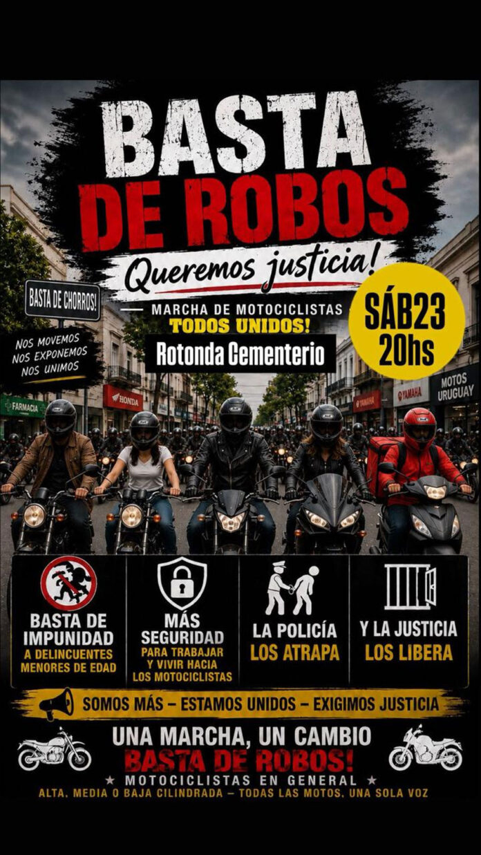 Convocan a una marcha contra los robos de motos y la inseguridad en Concepción del Uruguay - imagen de origen