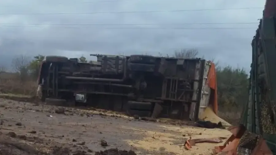 Un camión mordió la banquina y desató un accidente en cadena en la ruta 12 cerca de Nogoyá | Análisis - imagen de origen