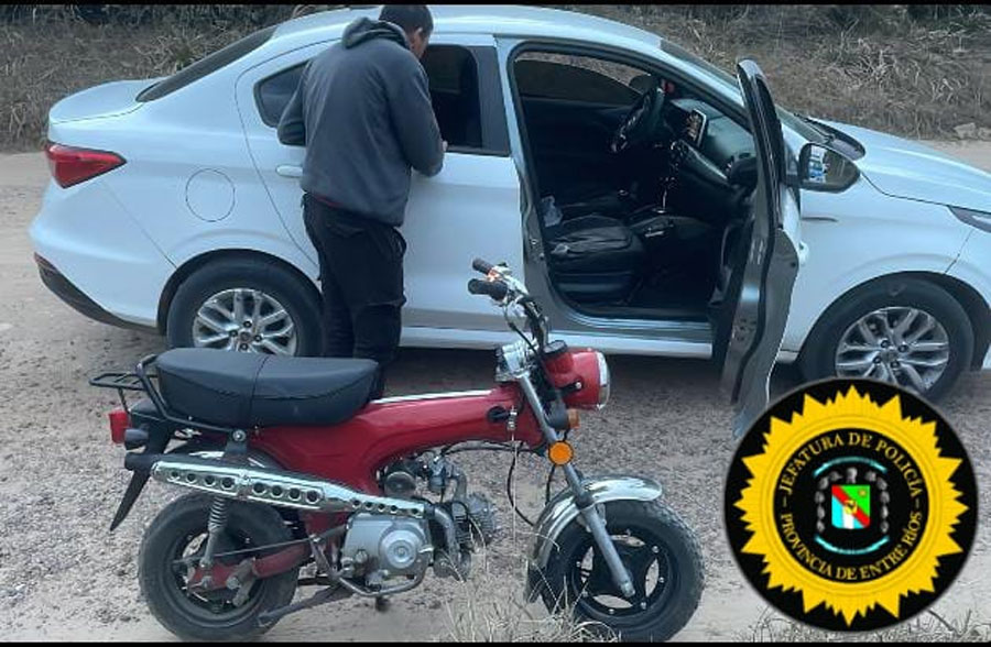 Iba en una moto robada, intentó justificar que la compró por 50 mil pesos y quedó detenido - imagen de origen
