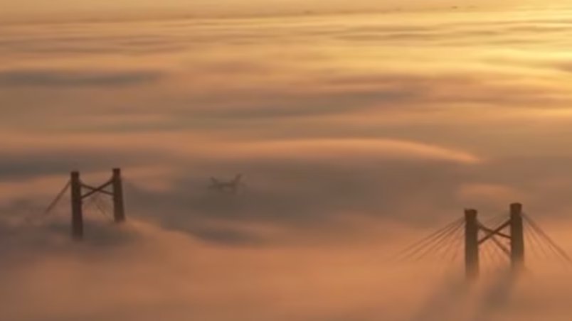 El Puente Zárate - Brazo Largo desaparecido bajo la niebla: hay alerta violeta - imagen de origen
