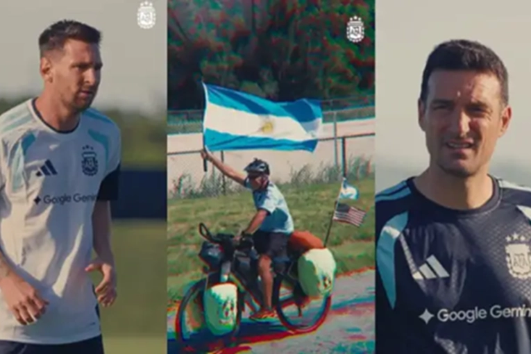 Los biciviajeros gualeguaychuenses presentes en el video oficial de la Selección Argentina - imagen de origen