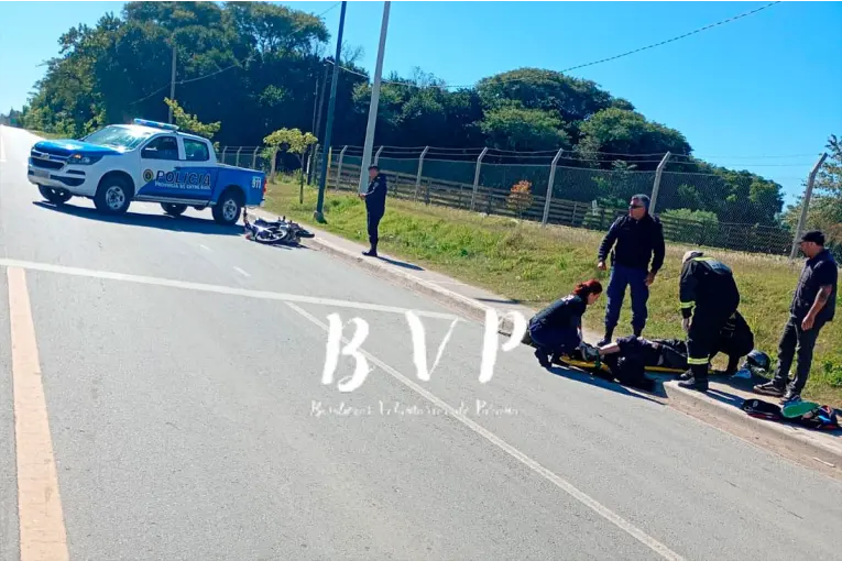 Ciclista sufrió fractura expuesta tras ser chocado por una moto en avenida Zanni - imagen de origen