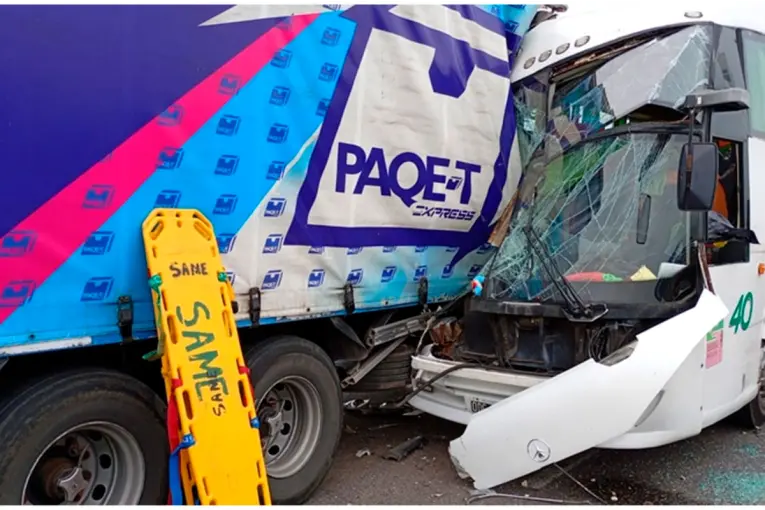 Panamericana: un micro de Concordia chocó contra un camión y hubo una docena de heridos - imagen de origen