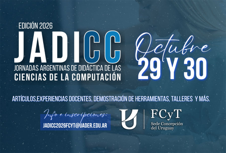 La Facultad de Ciencia y Tecnología será sede de las JADICC 2026 - imagen de origen