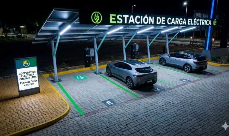 La Cooperativa Eléctrica propone al municipio un estacionamiento solar para el complejo termal - imagen de origen