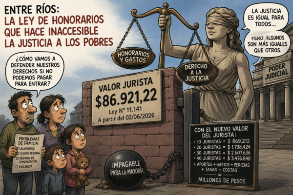 JUSTICIA PARA RICOS: EL JURISTA YA VALE $86.921 Y UNA CAUSA DE FAMILIA PUEDE COSTAR MÁS DE $3 MILLONES - imagen de origen