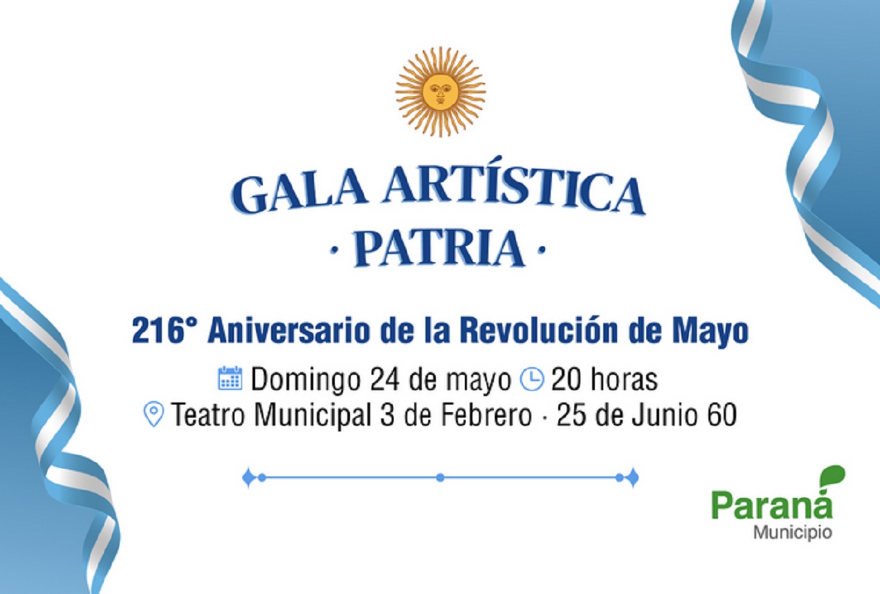 Con una Gala Patria, Paraná conmemora un nuevo aniversario de la Revolución de Mayo - imagen de origen